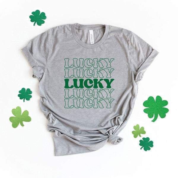 Lucky Stacked Short Sleeve Graphic Tee