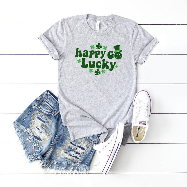 Happy Go Lucky Clovers Short Sleeve Graphic Tee