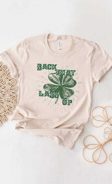 Back That Lass Up Lucky Shamrock PLUS Graphic Tee