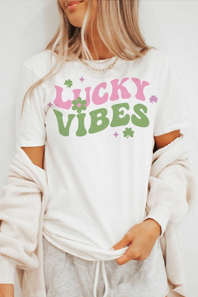 LUCKY VIBES Graphic T-Shirt