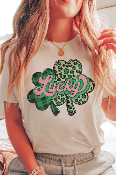 LUCKY CLOVERS Graphic T-Shirt