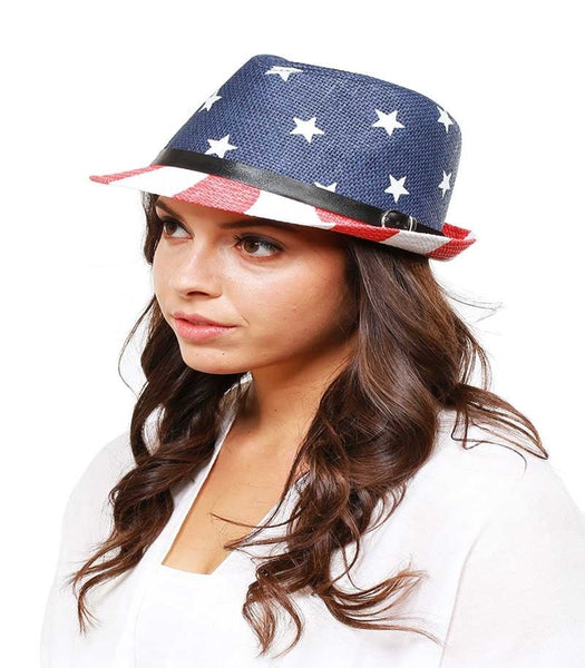 USA Flag Fedora Hat